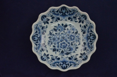 Delfts blauw wandbordje, schaaltje, Delft Blue plate, Delfter teller schale, plaque de Delft